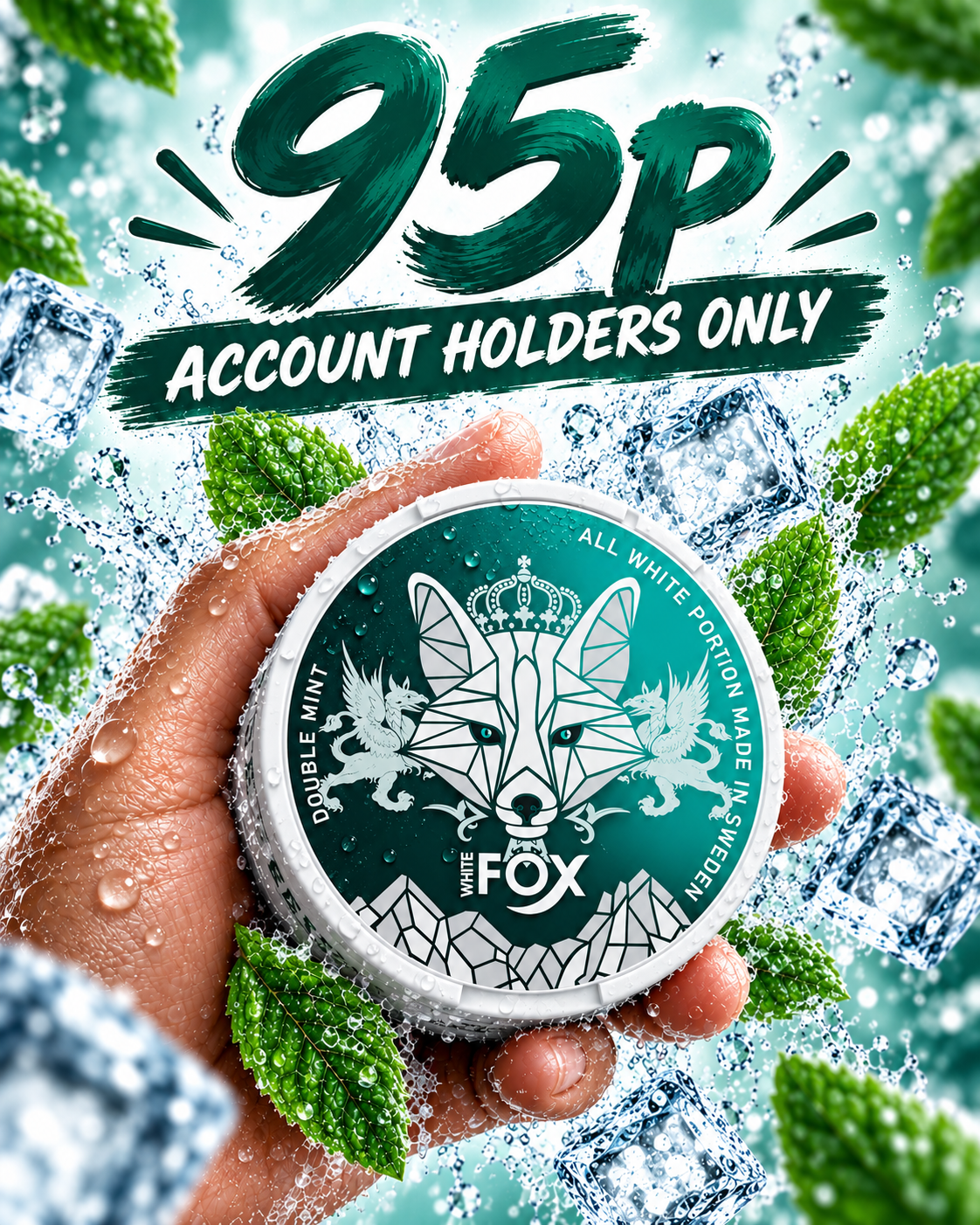 White Fox Double Mint — 95p for account holders